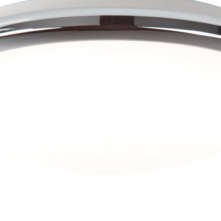 Plafoniera Contemporanea Knutsford Acciaio Cromo Vetro Bianco Led 14W 3500K