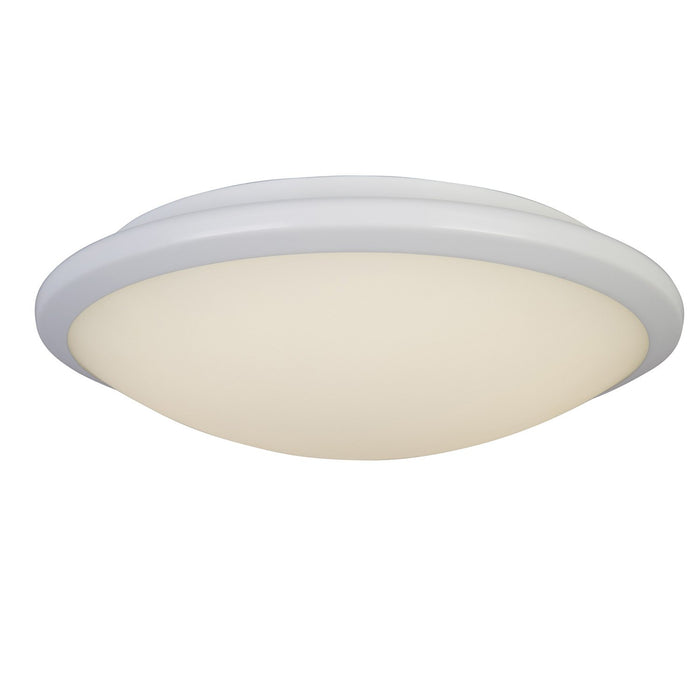 Plafoniera Contemporanea Knutsford Acciaio Bianco Vetro Led 14W 3500K