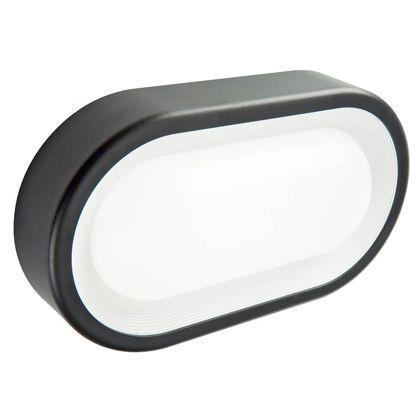 Lampada Plafoniera 8,5W a Led Smd Ovale Piccola Colore Grigio Grafite per Esterno Linea Loft Sovil