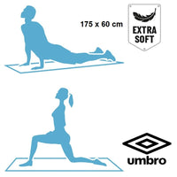 kit 4pz Tappetino Umbro Fitness Yoga Antiscivolo 175 x 60 cm Ideale x Palestra