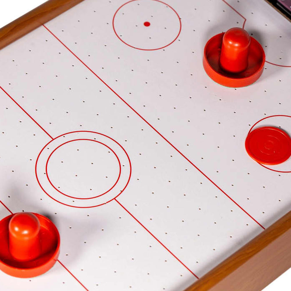 Air Hokey da Tavolo Giocattolo con Segnapunti Set Gioco Portatile 36x24x28 cm