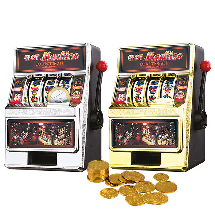 Salvadanaio Slot Machine con Leva Stile Las Vegas Gioco Arcade Idea Regalo