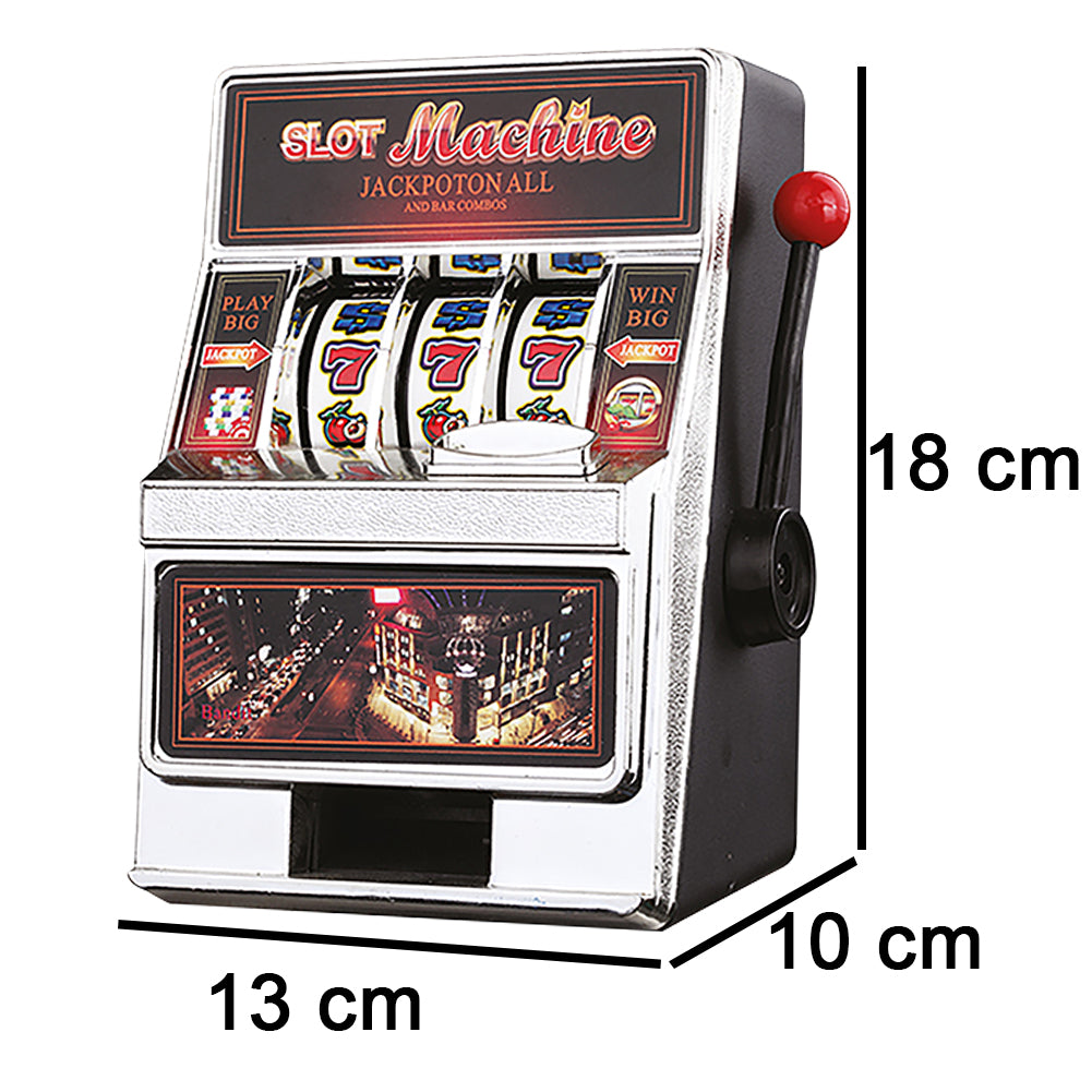 Salvadanaio Slot Machine con Leva Stile Las Vegas Gioco Arcade Idea Regalo