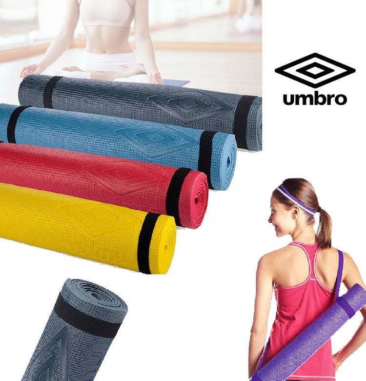 kit 4pz Tappetino Umbro Fitness Yoga Antiscivolo 175 x 60 cm Ideale x Palestra