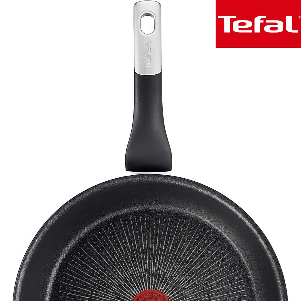 Tefal Unlimited Set di 3 padelle da 24/28 cm e pentola wok da 28 cm Antiaderente