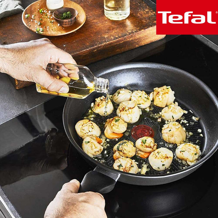 Tefal Unlimited Set di 3 padelle da 24/28 cm e pentola wok da 28 cm Antiaderente