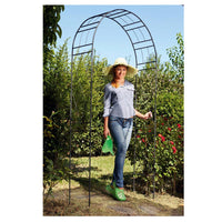 Arco per giardino decorativo in acciaio nero ideale per rampicanti verdemax