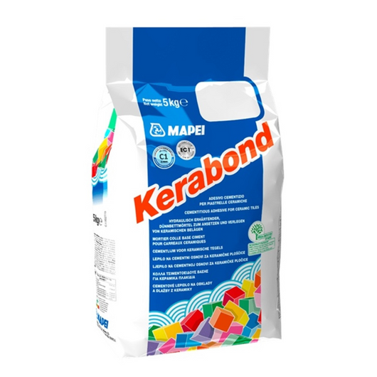 Adesivo per piastrelle kerabond colore bianco da 5 kg