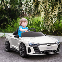 Macchina Elettrica per Bambini Licenza Audi RS con Telecomando Bianca e Nero