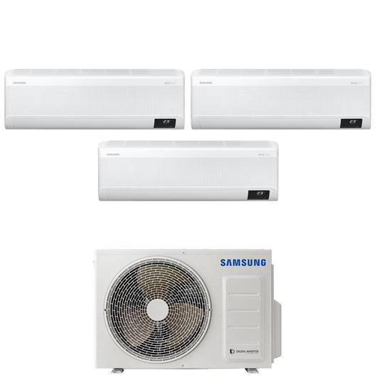 Climatizzatore Condizionatore Samsung Trial Split Inverter serie WINDFREE ELITE 7+7+12 con AJ052TXJ3KG/EU R-32 Wi-Fi integrato 7000+7000+12000