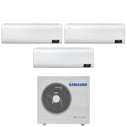 Climatizzatore Condizionatore Samsung Trial Split Inverter serie WINDFREE ELITE 7+7+12 con AJ068TXJ3KG/EU R-32 Wi-Fi integrato 7000+7000+12000