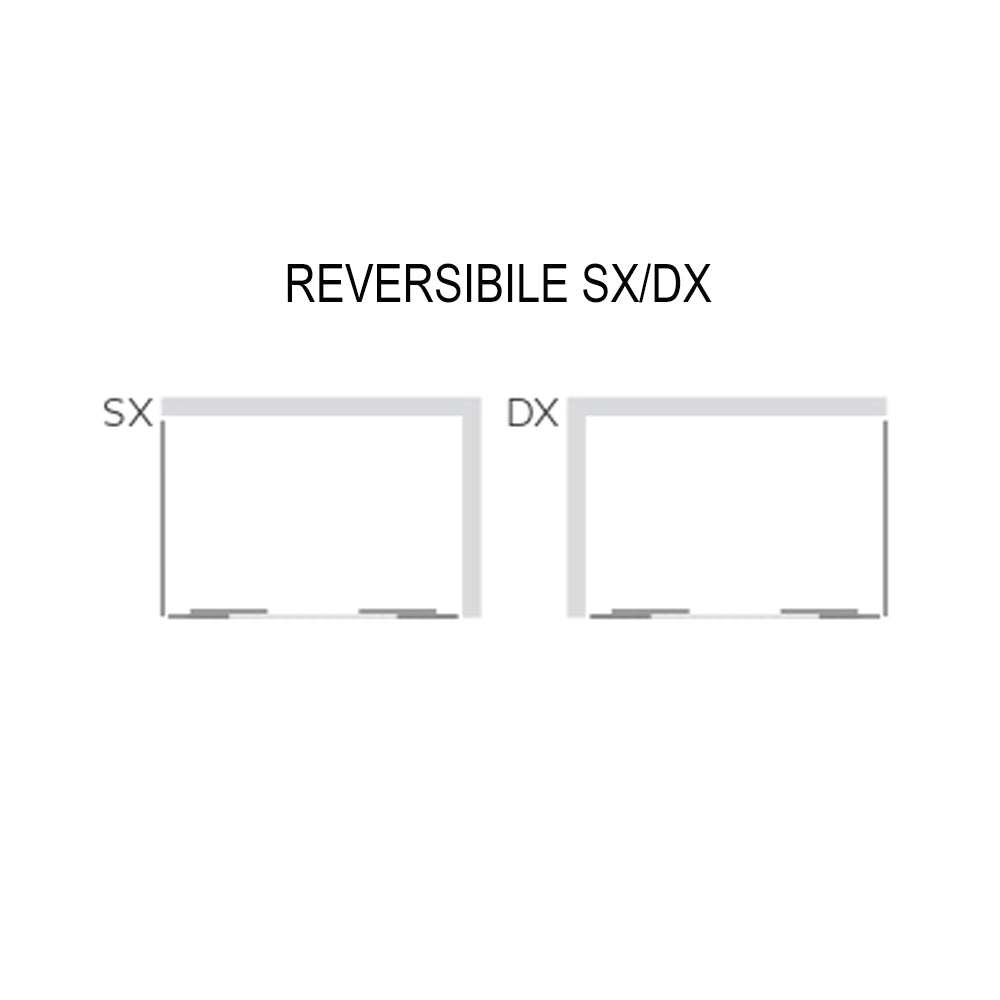 Lato fisso box doccia slide4 adatto per porta scorrevole slide4 cristallo temprato *** misure 97-100xh190cm trasparen...