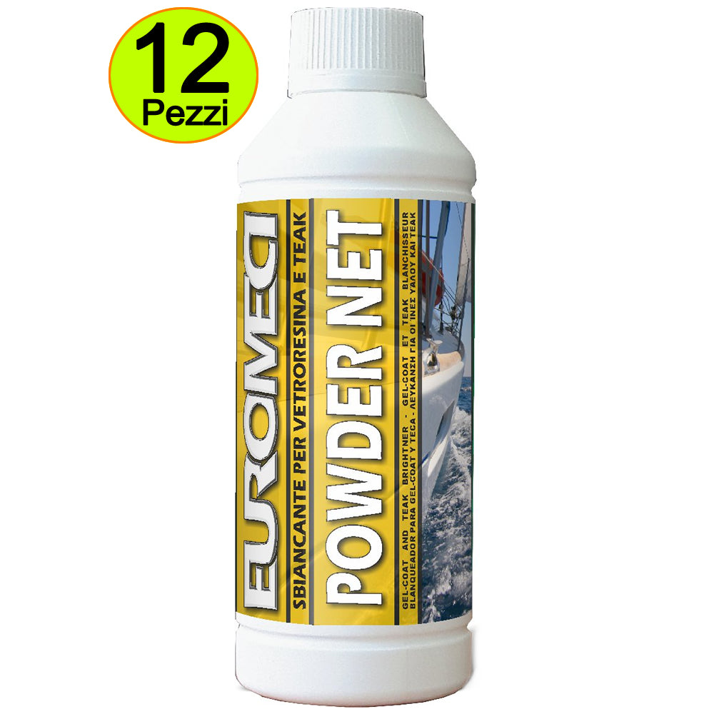 Euromeci powder net sbiancante detergente in polvere confezione da 12 pezzi 750 g