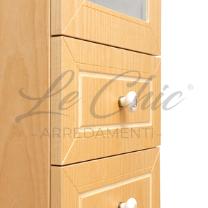 Mobile bagno legno naturale con colonna - NO