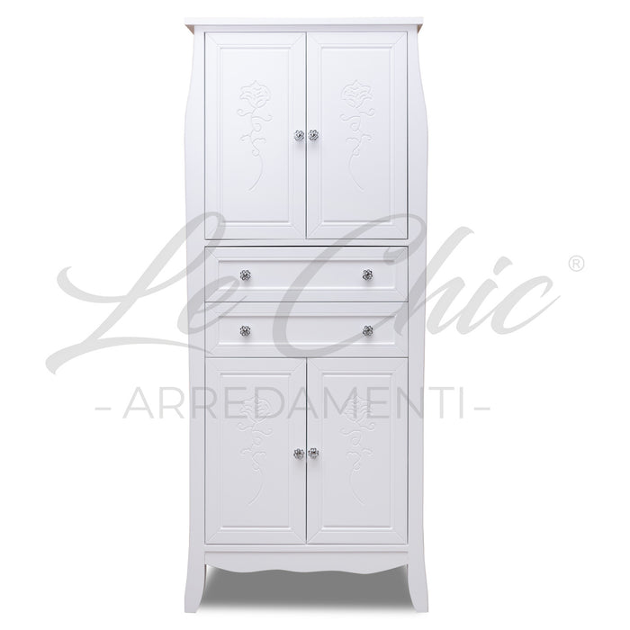 Colonna bagno contemporaneo bianco shabby