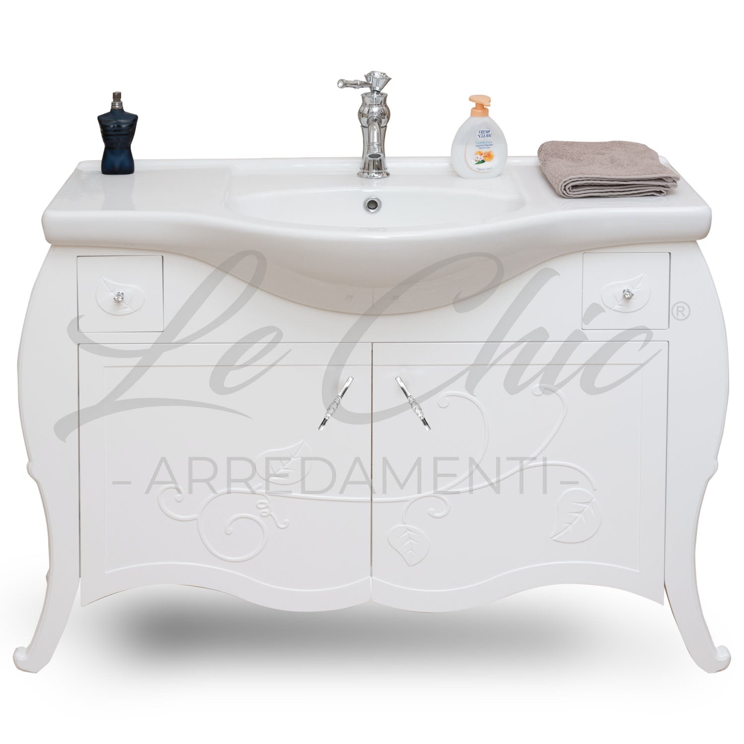 Mobile bagno shabby 105cm bianco