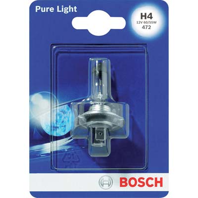 Lampada auto anteriori pure light h4 001 bosch alogena volt 12 watt 60/55 (4 pezzi) Bosch 