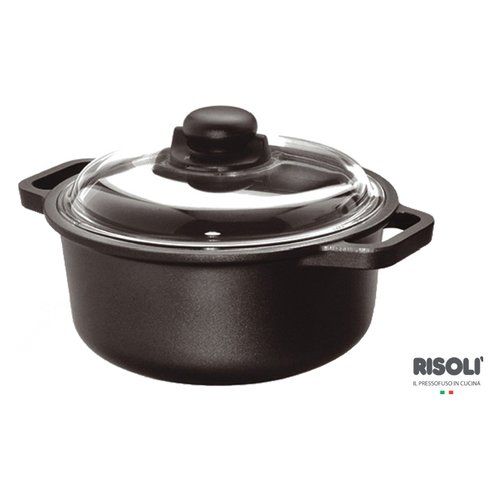 Casseruola risoli 097in 20tp induction con coperchio nero