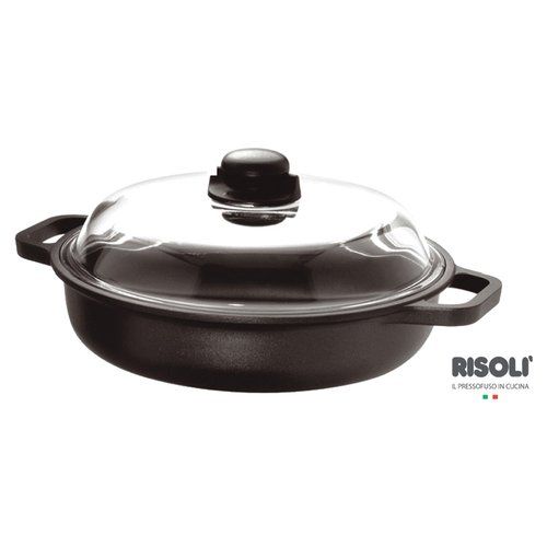 Tegame risoli 099in/32tp induction con coperchio nero - 099IN 32TP