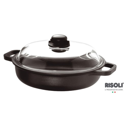 Tegame risoli 099in/24tp induction con coperchio nero - 099IN 24TP