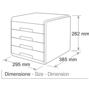 Cassettiera mydesk 4cassetti bianc - 100429