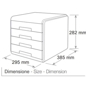 Cassettiera mydesk 4cassetti bianc - 100429