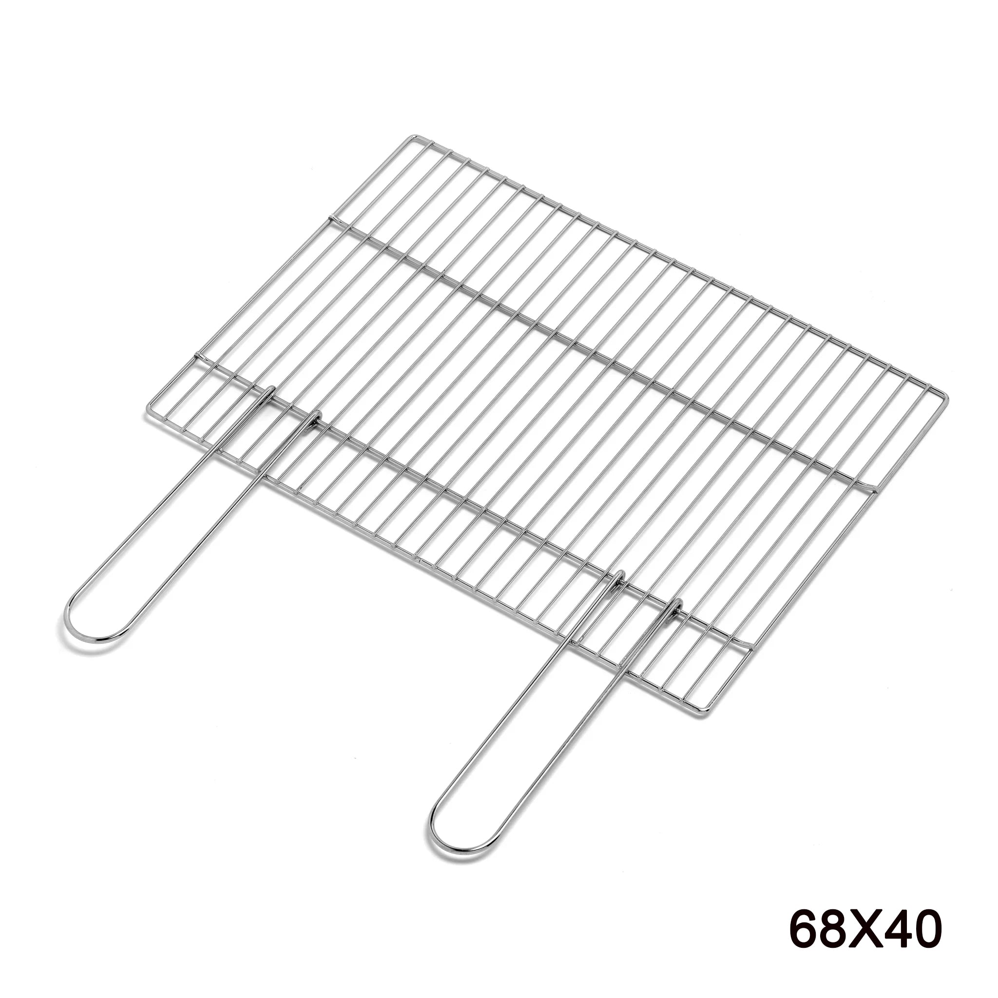 Griglia Cromata Con Manici Richiudibili 68x40 cm