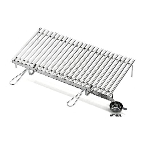 Griglia barbecue ompagrill 20610 con recupero grassi inox lucido