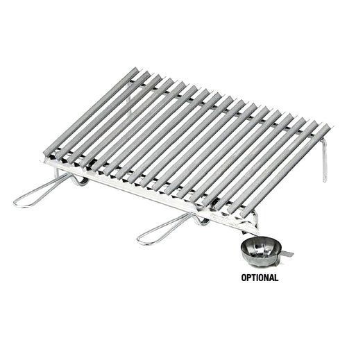 Griglia barbecue ompagrill 20650 con recupero grassi inox lucido