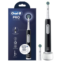 Oral-b spazzolino elettrico ricaricabile series 1 nero con 2 testine di ricambio, 1 spazzolino - PRO1BLACK