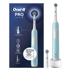 Oral-b spazzolino elettrico ricaricabile series 1 blu con 2 testine di ricambio, 1 spazzolino - 8006540771914