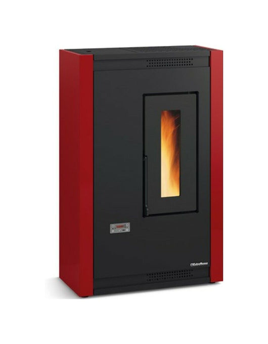 Extraflame nordica luisella 5.0 stufa a pellet ventilata 5 kw - 146 m³ riscaldabili - bordeaux - 1288200