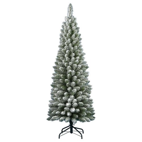 Albero di natale d. 55 x h. 180 cm falcade verde innevato - 8009534006320