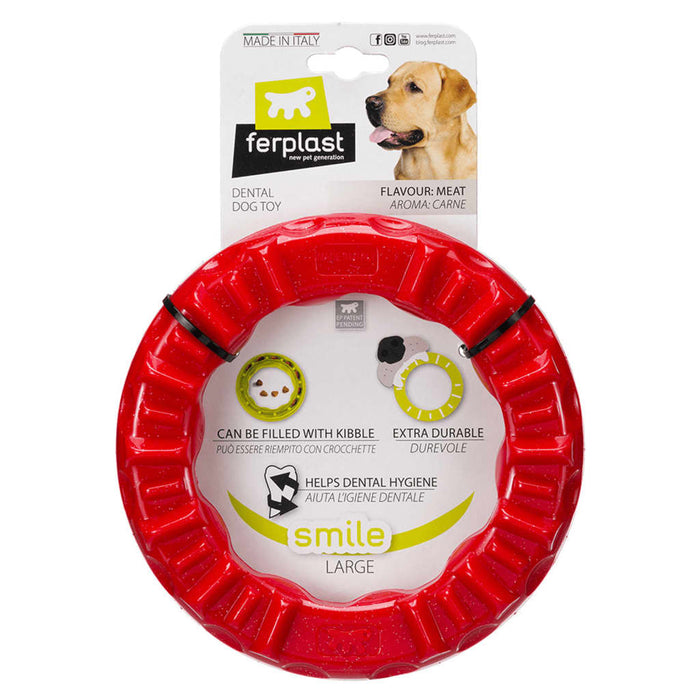 Ferplast Giocattolo da Masticare per Cani Smile Large 20x18x4 cm Rosso 442647