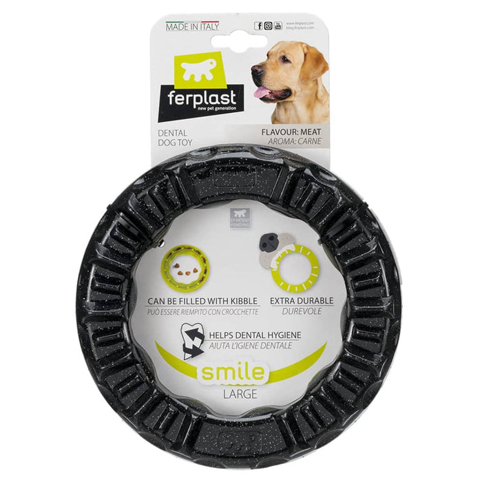 Ferplast Giocattolo da Masticare per Cani Smile Large 20x18x4 cm Nero 442648