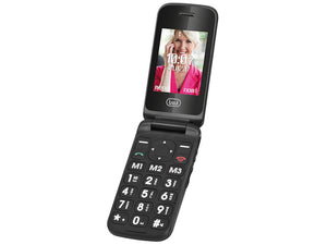 Trevi telefono cellulare con doppio display e apertura a conchiglia flex plus 55 nero - FLEXPLUS55 BLK