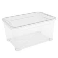 Set 5 Contenitori Rettangolari 55x39x28 cm in Plastica Keter T Box L Trasparente