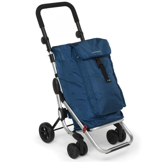 Foppapedretti go up borsa trolley alluminio, nero, blu - GO UP JEANS