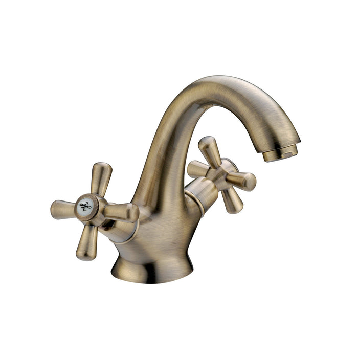 Rubinetto Miscelatore Lavabo Lavandino Serie Sofia In Ottone Bronzato Per Bagno - 6885