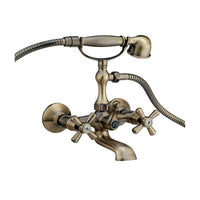 Rubinetto Miscelatore Gruppo Vasca Da Bagno Serie Sofia In Ottone Bronzato - 7233