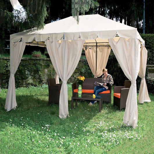 Ricambio Telo Top Di Copertura Gazebo 3 X 4 Mt Colore Beige