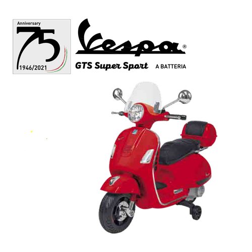 Moto elettrica globo 39984 spidko vespa gts super sport 12v rosso