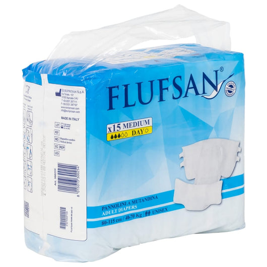 Flufsan Pannoloni per Adulti Usa e Getta 15 pz Taglia M 4008051