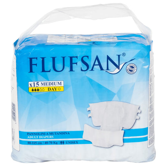 Flufsan Pannoloni per Adulti Usa e Getta 15 pz Taglia M 4008051