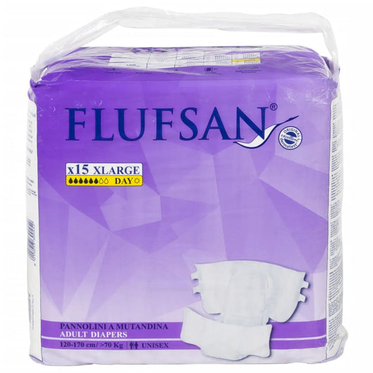 Flufsan Pannoloni per Adulti Usa e Getta 15 pz Taglia XL 4008053