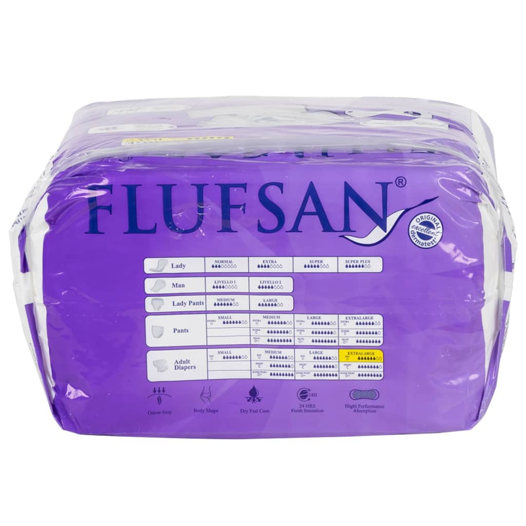 Flufsan Pannoloni per Adulti Usa e Getta 15 pz Taglia XL 4008053