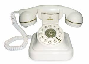 Brondi vintage 20 (bianco) - telefono corded - design retro - BROVINTAGE20BK