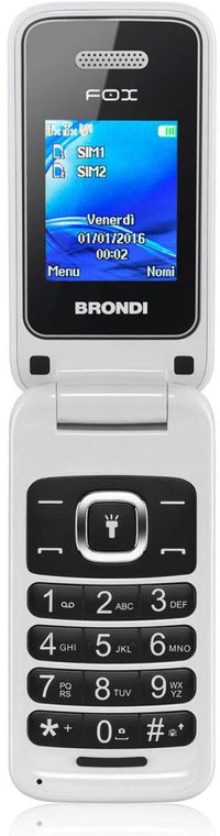 Brondi fox 4,5 cm (1.77) 74 g bianco telefono cellulare basico - BROFOXW