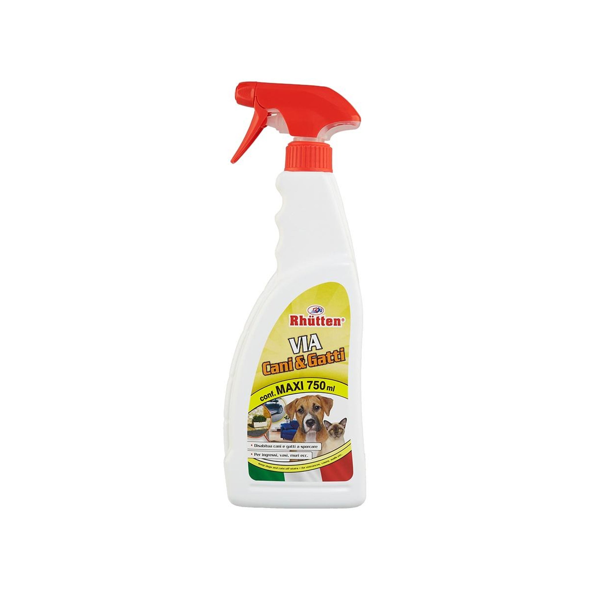 Rhutten Disabituante Cani E Gatti Spray Dissuasore Animali 750 Ml