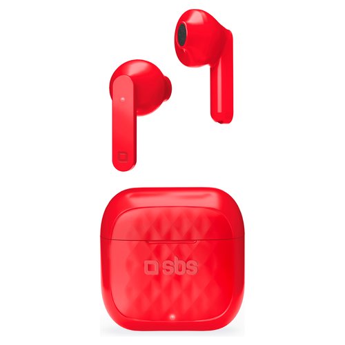 Auricolari microfono bluetooth sbs teearairfreetwsbtr air free rosso